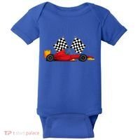 Car Racing Automobile Sport Racer Checkered Flag Finish Line Baby Bodysuit thumb 0