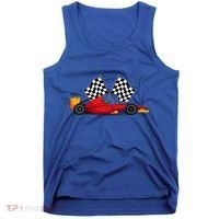 Car Racing Automobile Sport Racer Checkered Flag Finish Line Tank Top thumb 0