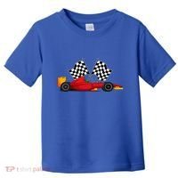 Car Racing Automobile Sport Racer Checkered Flag Finish Line Toddler T-Shirt thumb 0