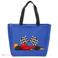 Car Racing Automobile Sport Racer Checkered Flag Finish Line Tote Bag thumb 0