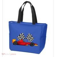 Car Racing Automobile Sport Racer Checkered Flag Finish Line Tote Bag thumb 3