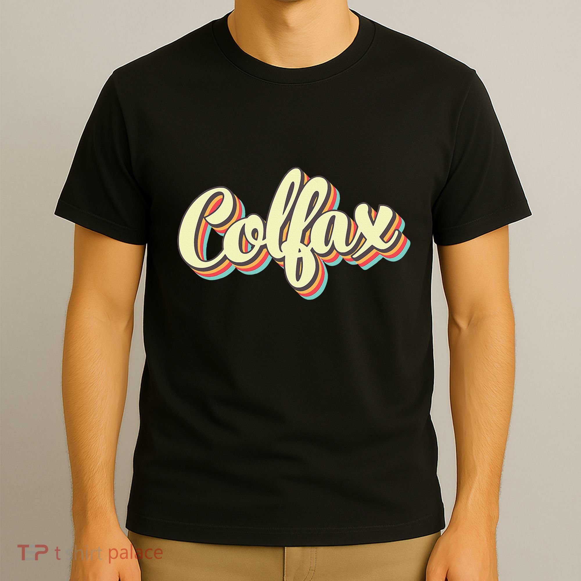 Colfax Retro Art Baseball Font Vintage T-Shirt