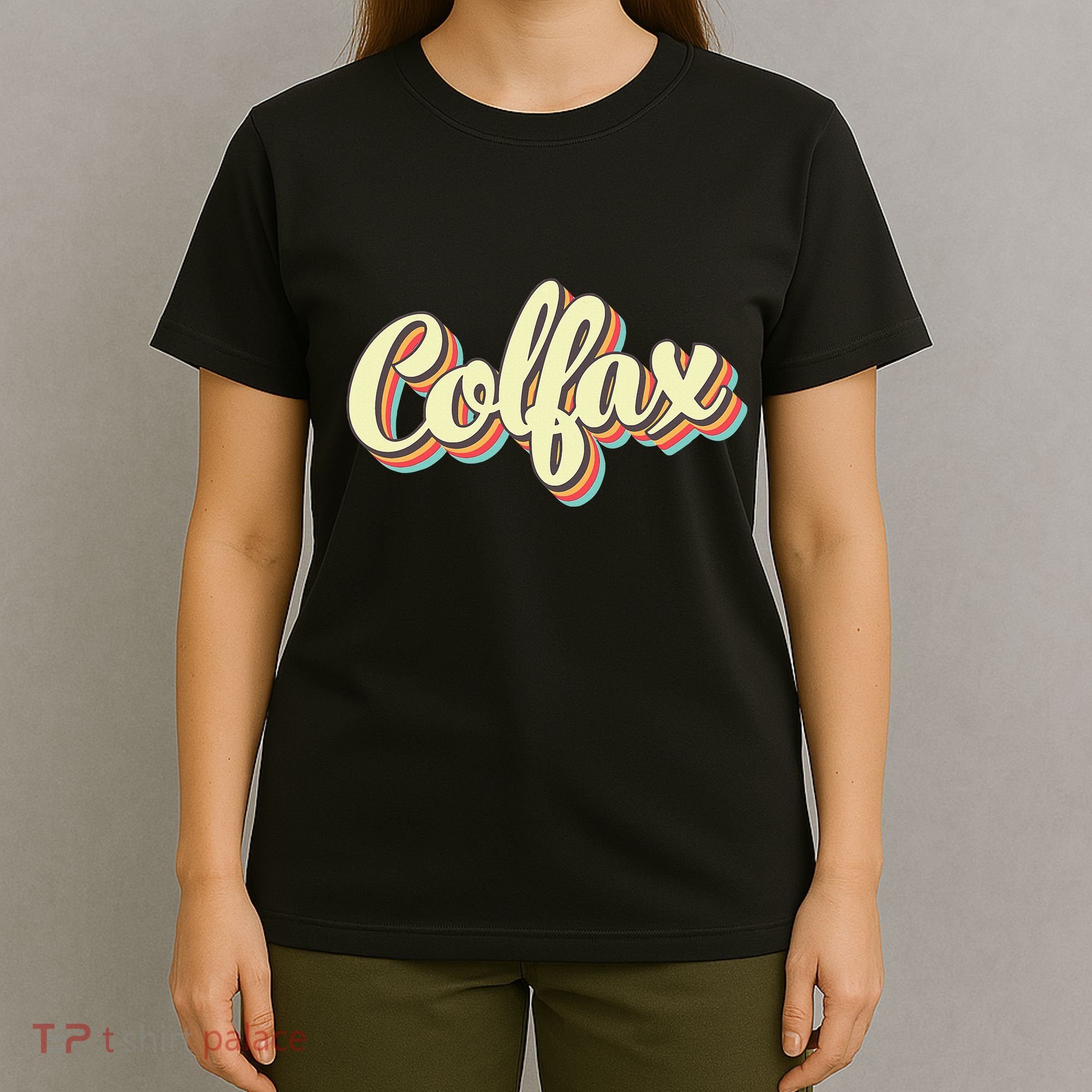 Colfax Retro Art Baseball Font Vintage T-Shirt