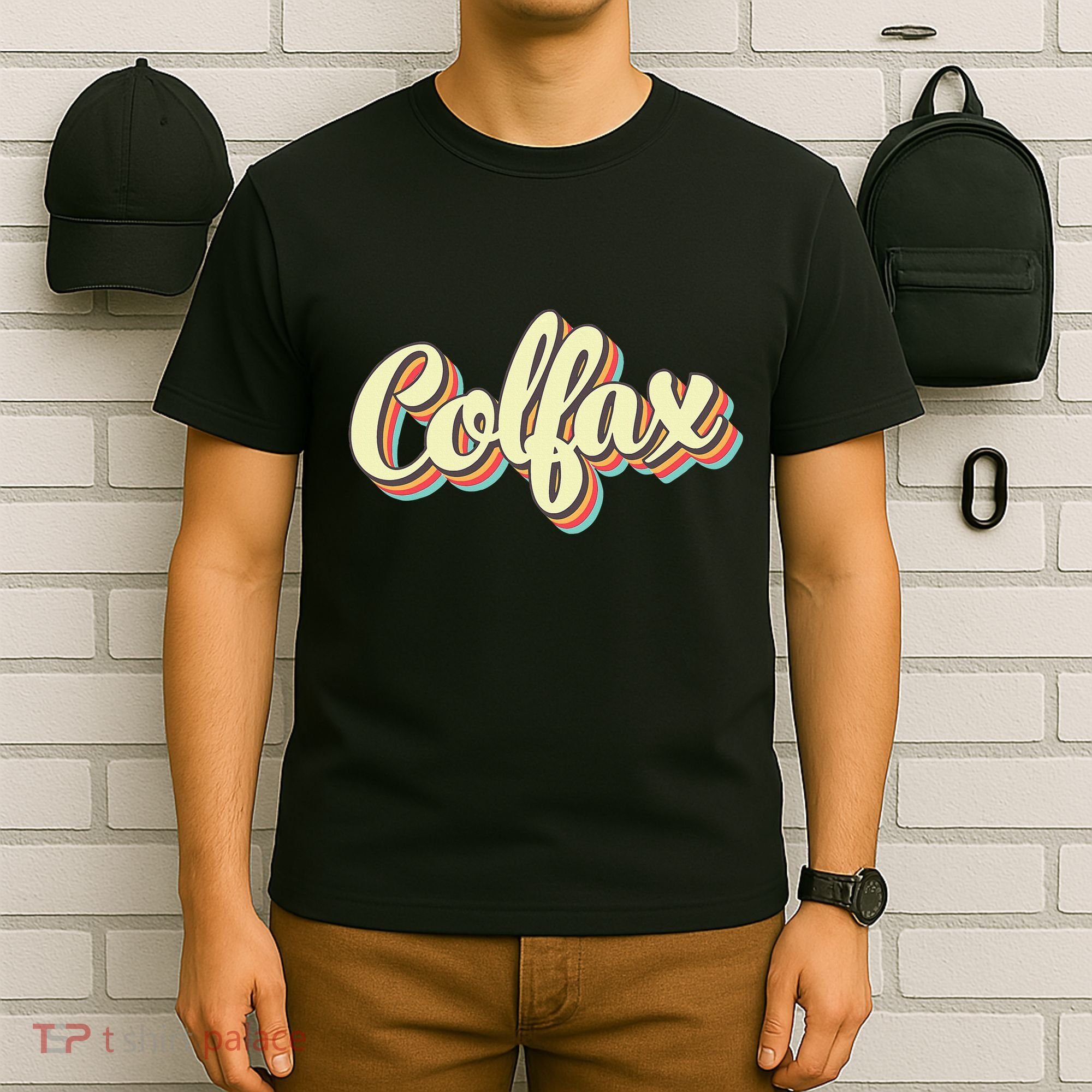 Colfax Retro Art Baseball Font Vintage T-Shirt