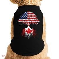 Canadian Roots American Grown Canada Flag Doggie Tank thumb 0