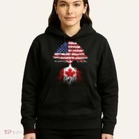 Canadian Roots American Grown Canada Flag Hoodie thumb 5
