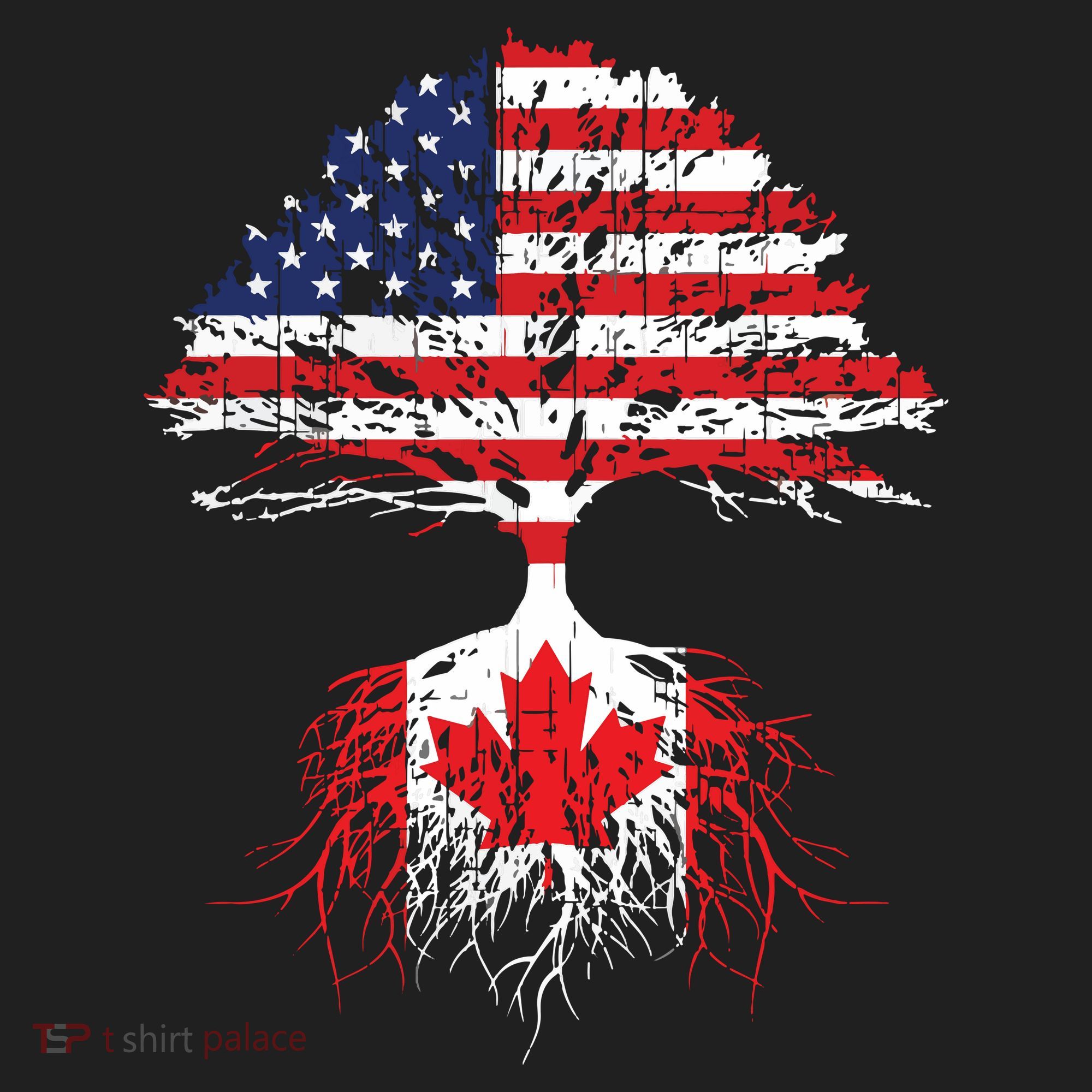 Canadian Roots American Grown Canada Flag Tumbler