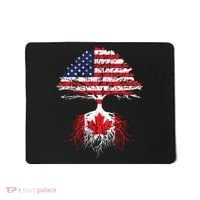 Canadian Roots American Grown Canada Flag Mousepad thumb 0