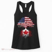 Canadian Roots American Grown Canada Flag Women's Tank Top thumb 0