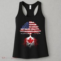 Canadian Roots American Grown Canada Flag Women's Tank Top thumb 3