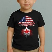 Canadian Roots American Grown Canada Flag Toddler T-Shirt thumb 2