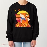Cute Retro Autumn Fall Leaves Baby Fox Women's Sweatshirt thumb 0