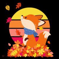 Cute Retro Autumn Fall Leaves Baby Fox Coffee Mug thumb 5