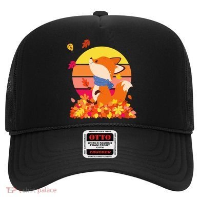 Cute Retro Autumn Fall Leaves Baby Fox Hat