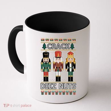 Crack Deez Nuts Nutcracker Ugly Christmas Sweater Coffee Mug