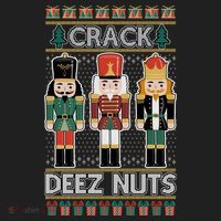 Crack Deez Nuts Nutcracker Ugly Christmas Sweater Beanie thumb 2