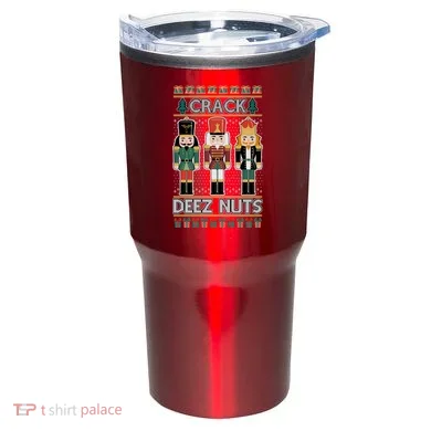 Crack Deez Nuts Nutcracker Ugly Christmas Sweater Tumbler
