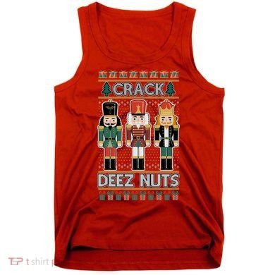 Crack Deez Nuts Nutcracker Ugly Christmas Sweater Tank Top