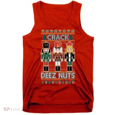 Crack Deez Nuts Nutcracker Ugly Christmas Sweater Tank Top