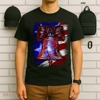 Cracked Liberty Bell Freedom America T-Shirt thumb 6