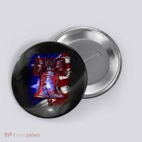 Cracked Liberty Bell Freedom America Button thumb 0