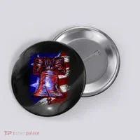 Cracked Liberty Bell Freedom America Button thumb 0
