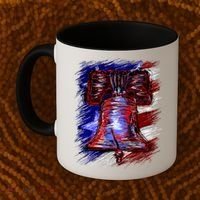 Cracked Liberty Bell Freedom America Coffee Mug thumb 2