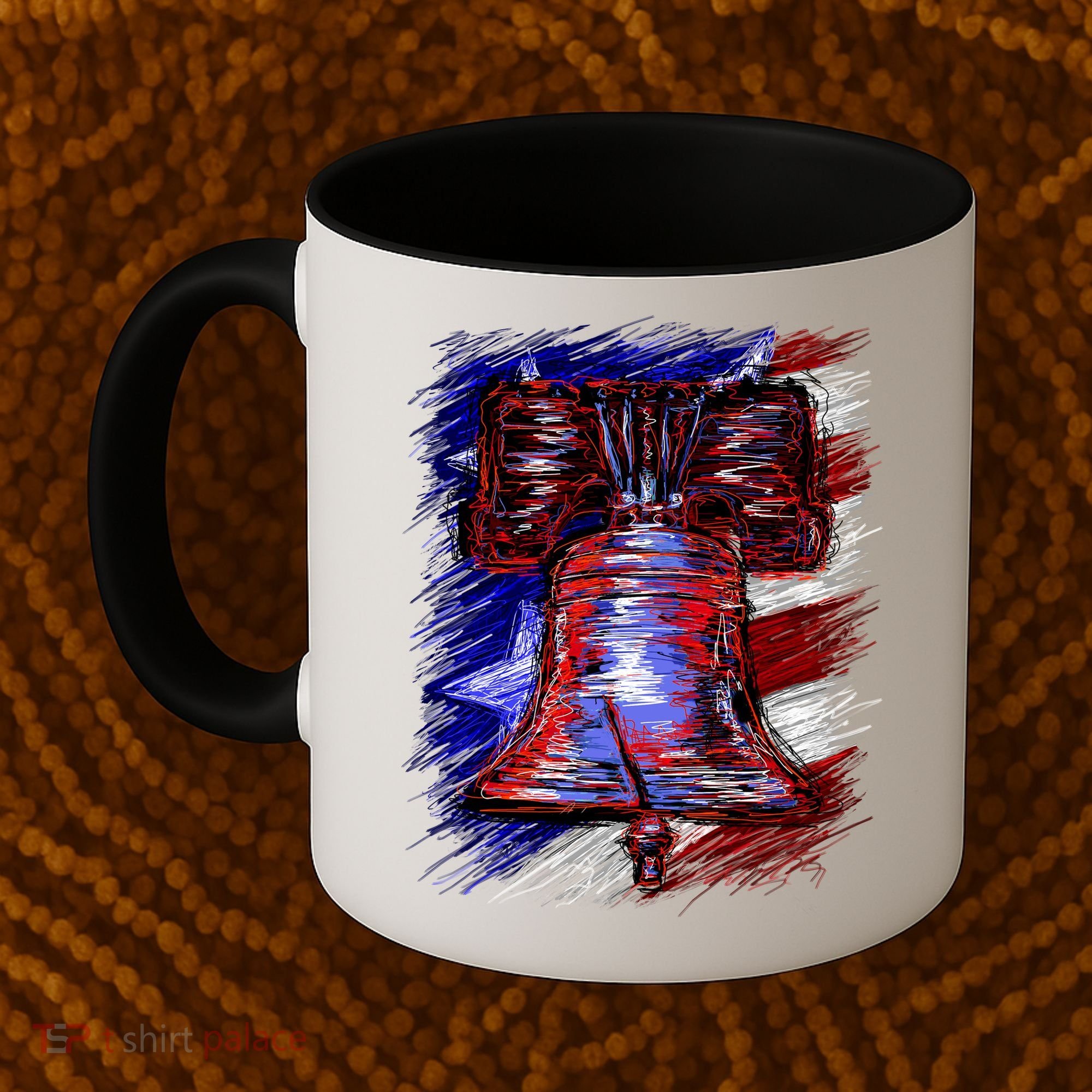 Cracked Liberty Bell Freedom America Coffee Mug