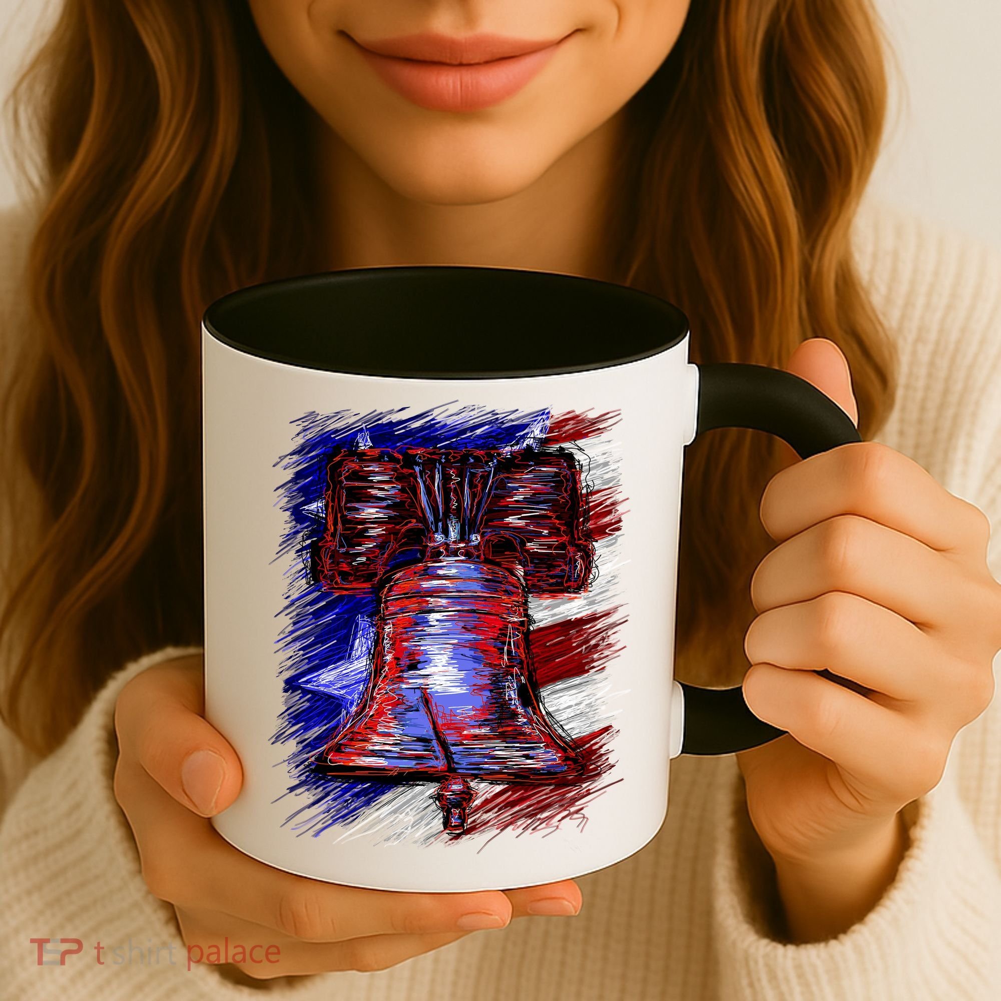 Cracked Liberty Bell Freedom America Coffee Mug