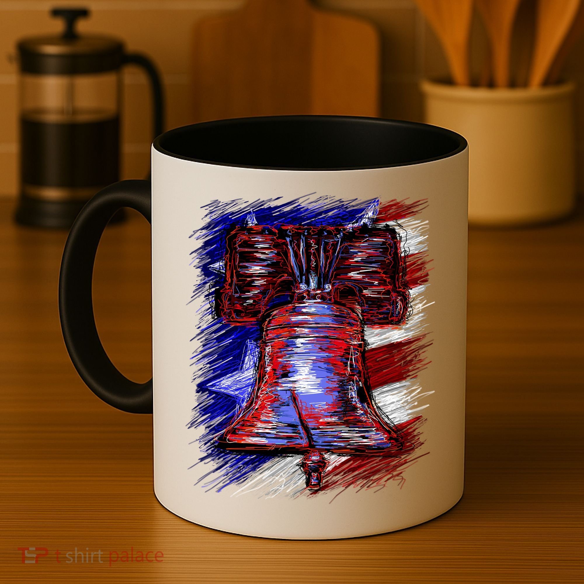 Cracked Liberty Bell Freedom America Coffee Mug
