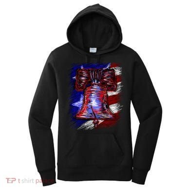 Cracked Liberty Bell Freedom America Women's Hoodie