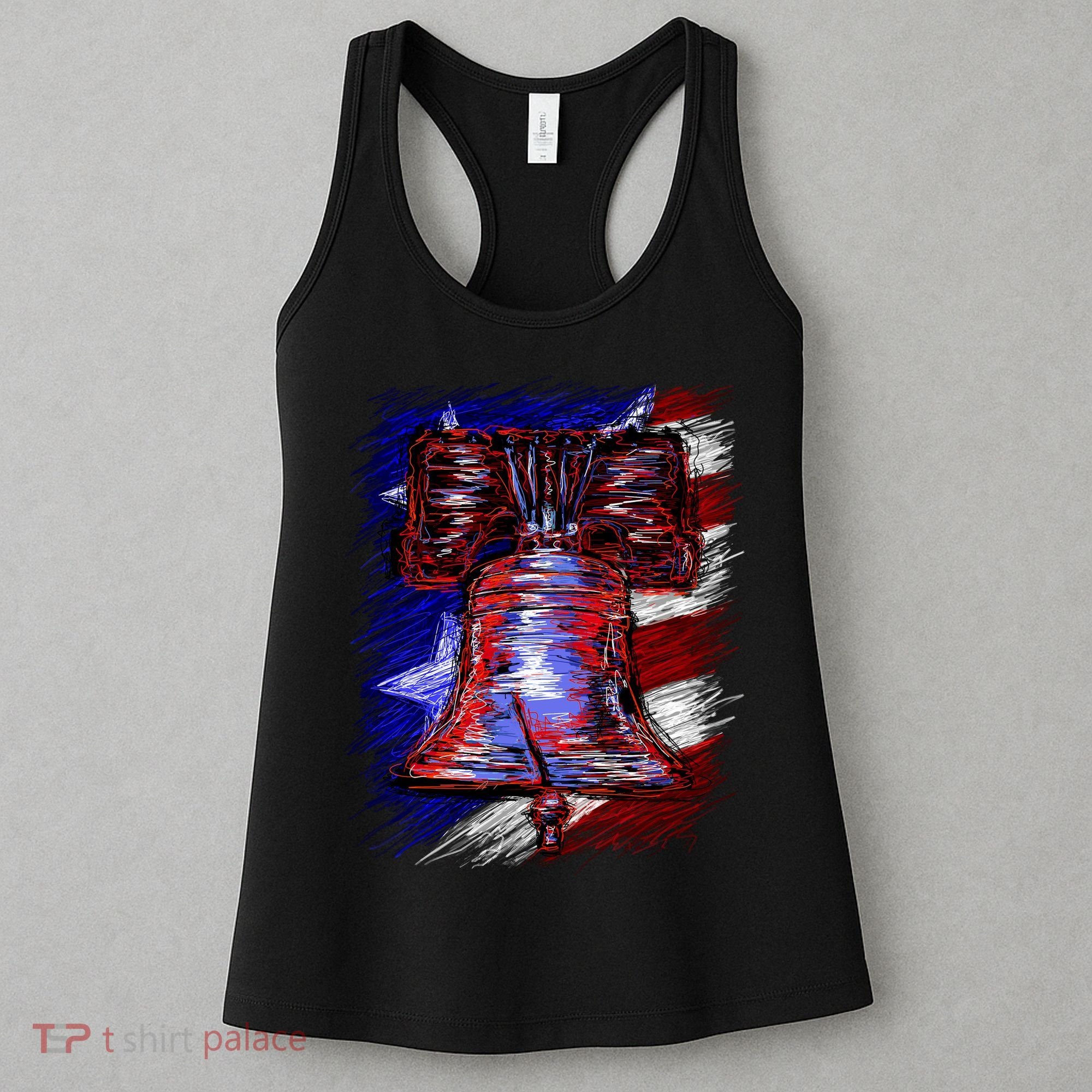 Cracked Liberty Bell Freedom America Women's Tank Top