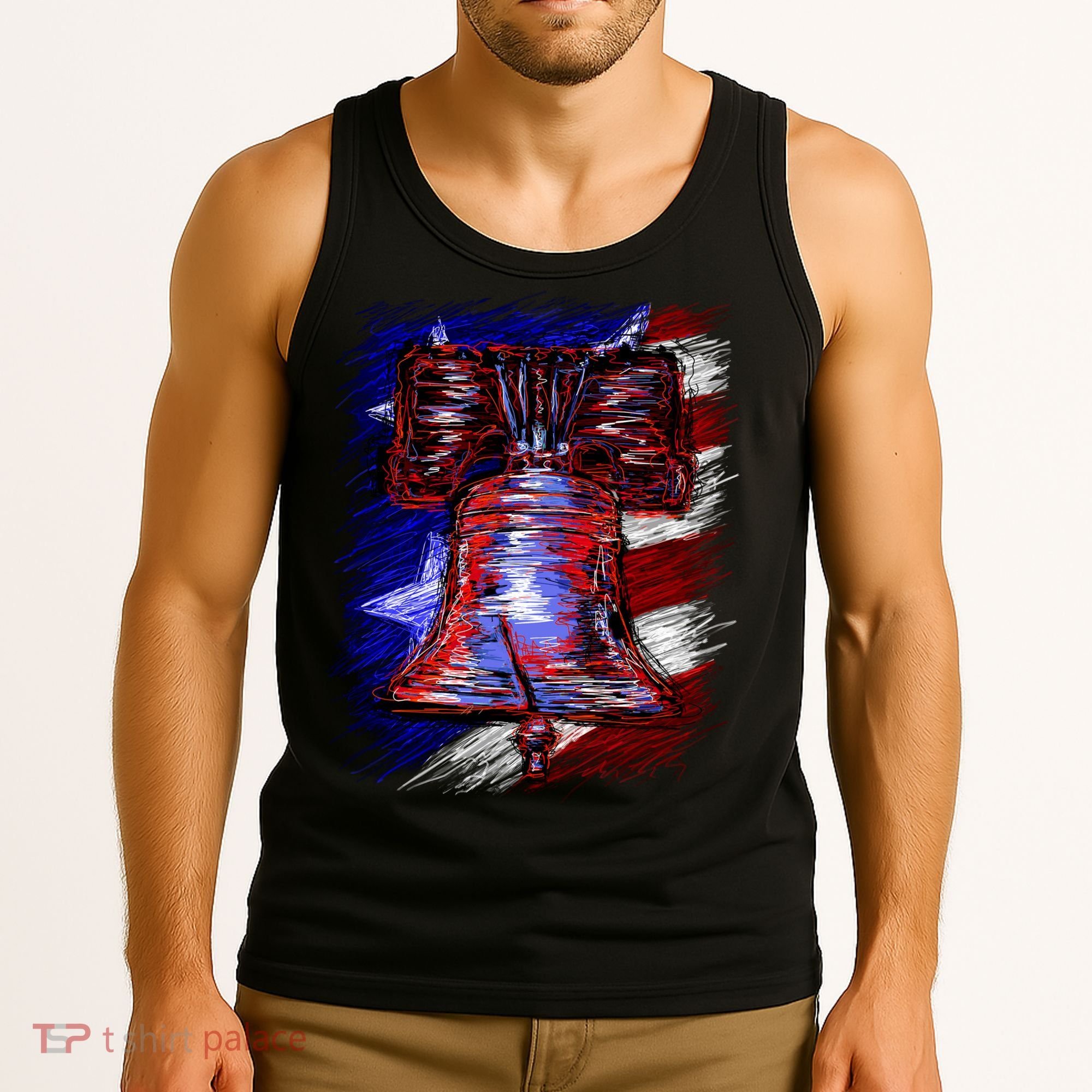 Cracked Liberty Bell Freedom America Tank Top