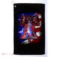 Cracked Liberty Bell Freedom America Golf Towel thumb 0