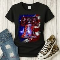 Cracked Liberty Bell Freedom America Women's T-Shirt thumb 3