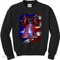 Cracked Liberty Bell Freedom America Kids Sweatshirt thumb 0