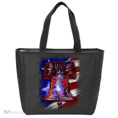 Cracked Liberty Bell Freedom America Tote Bag