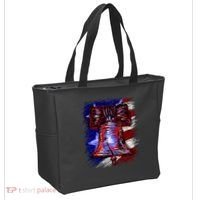 Cracked Liberty Bell Freedom America Tote Bag thumb 2