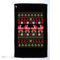 Cradle Ugly Christmas Sweater Golf Towel thumb 0