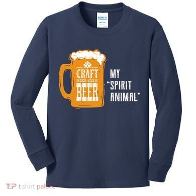 Craft Beer My Spirit Animal Kids Long Sleeve Shirt