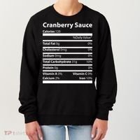 Cranberry Sauce Nutritional Facts Funny Thanksgiving Women's Sweatshirt thumb 0