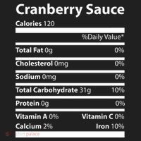 Cranberry Sauce Nutritional Facts Funny Thanksgiving Women's Sweatshirt thumb 2