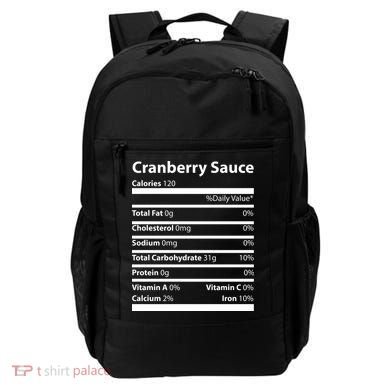 Cranberry Sauce Nutritional Facts Funny Thanksgiving Backpack