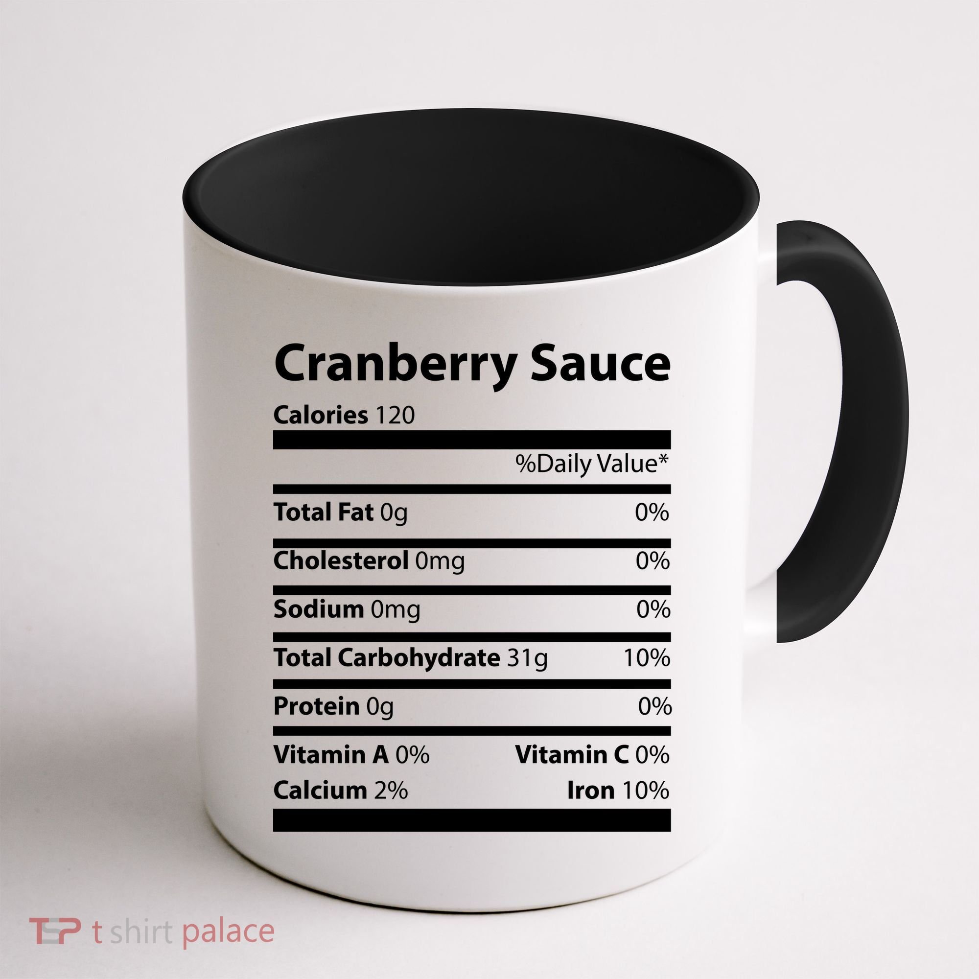 Cranberry Sauce Nutritional Facts Funny Thanksgiving Coffee Mug