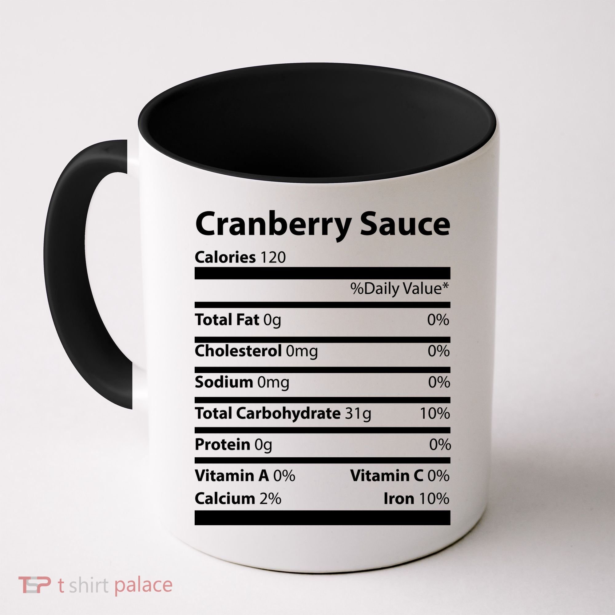 Cranberry Sauce Nutritional Facts Funny Thanksgiving Coffee Mug
