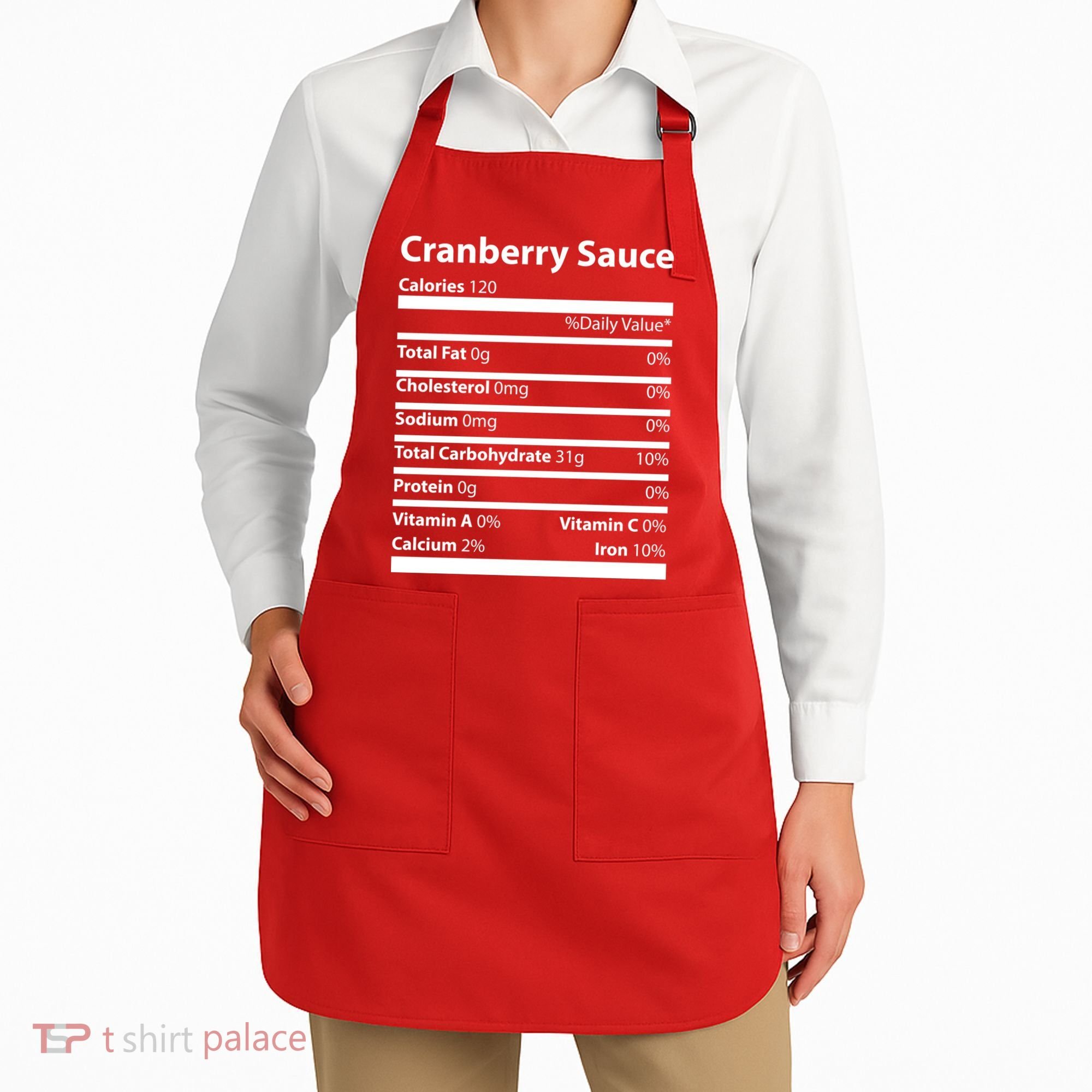 Cranberry Sauce Nutritional Facts Funny Thanksgiving Apron