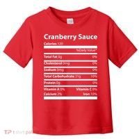 Cranberry Sauce Nutritional Facts Funny Thanksgiving Toddler T-Shirt thumb 0