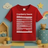 Cranberry Sauce Nutritional Facts Funny Thanksgiving Toddler T-Shirt thumb 3