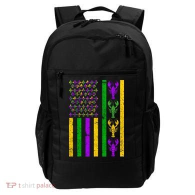 Crawfish Fleur-De-Lis Flag Mardi Gras Backpack