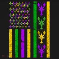 Crawfish Fleur-De-Lis Flag Mardi Gras Backpack thumb 2